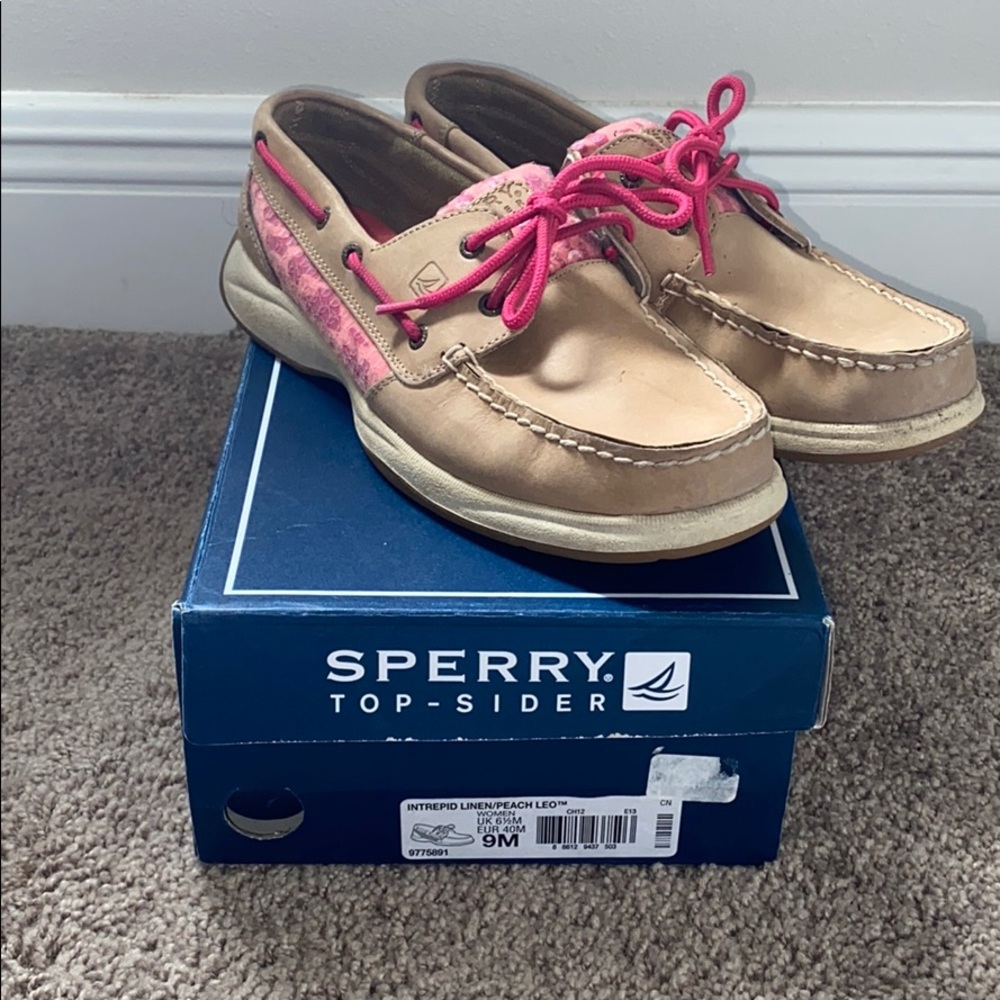 Sperry Intrepid Linen/Peach Leo